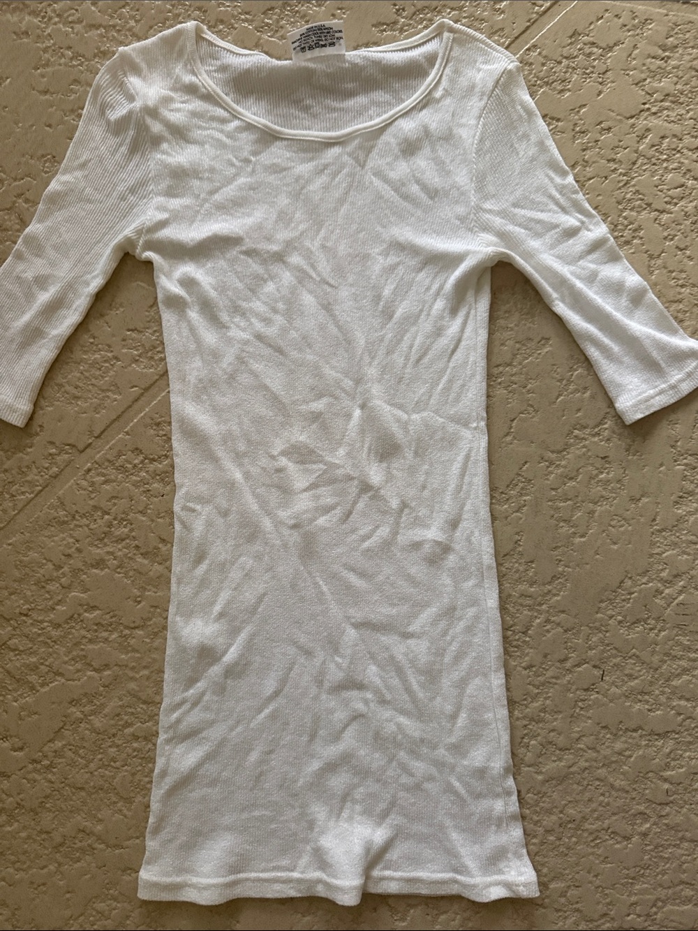 Michael Stars White Ribbed Tank with Scoop Neck